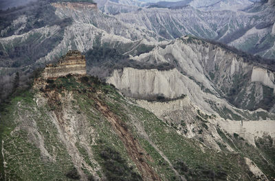 High angle view of rock formations