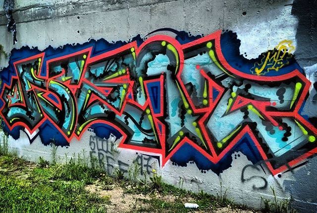 graffiti, art, built structure, art and craft, architecture, creativity, multi colored, building exterior, wall - building feature, street art, mural, day, outdoors, no people, pattern, wall, human representation, colorful, blue, design