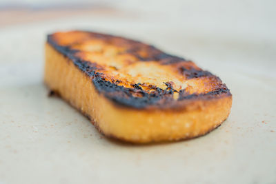 High angle view of bread on plate