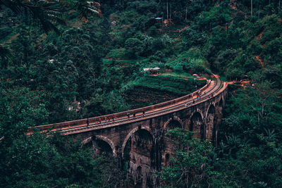 A beautiful view of a nine arches bridge 