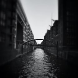 View of canal along buildings