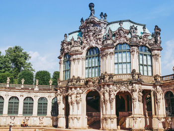 Low angle view of historical building