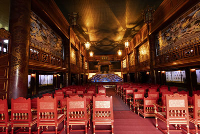 Internal view of royal theater in old town hoi an