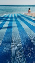 Close-up of swimming pool in sea