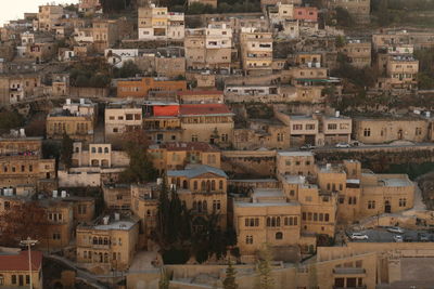 High angle view of townscape