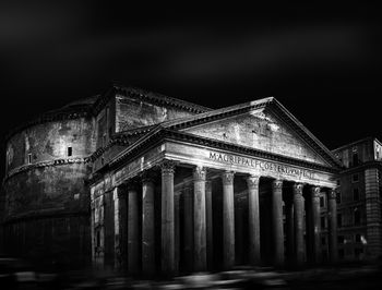 View of historical building at night