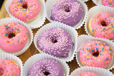 Full frame shot of cupcakes