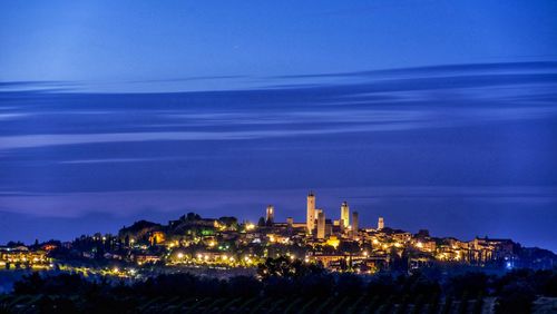 San gimignano illumitated skyline at night