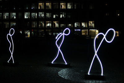 Light trails in city at night