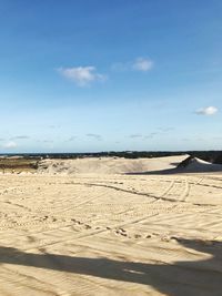 Scenic view of desert against sky
