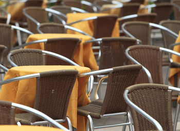 Full frame shot of chairs