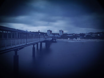 Bridge over river in city