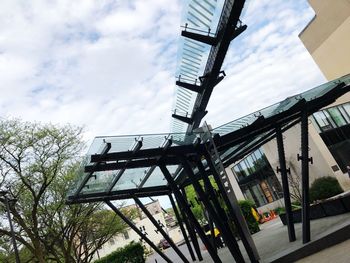 Low angle view of modern building against sky