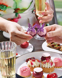 Midsection of woman preparing food