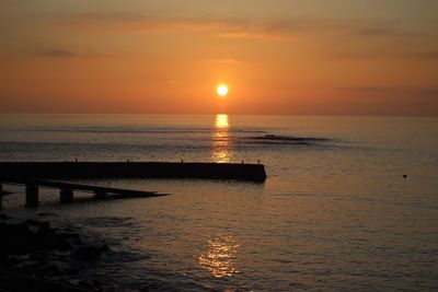 Sunset over sea
