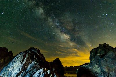 Low angle view of sky at night