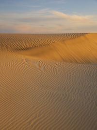 Rippled sand on sand dunes