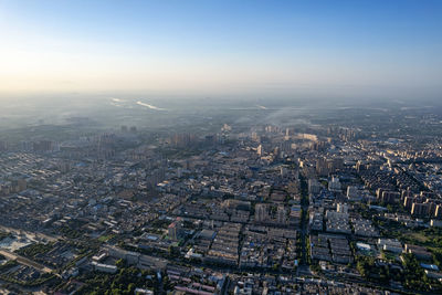 Bird's-eye view of li mountain in  xi'an, china.