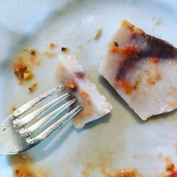 Close-up of bread in plate