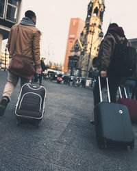 Vehicles on road in city