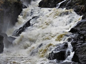 Scenic view of waterfall