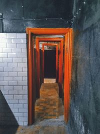 Narrow corridor of building