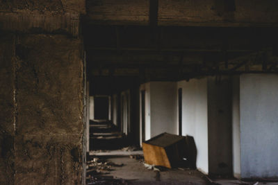 Interior of abandoned building