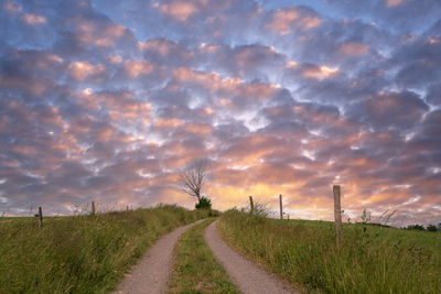 Long distance hiking trail bergischer panoramasteig, bergisches land, germany