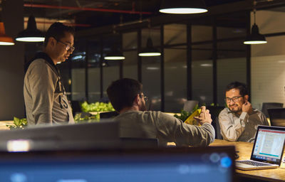 People working on table