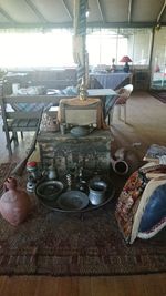 High angle view of food on table in kitchen