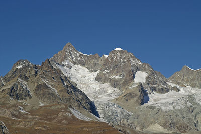 Scenic view of mountains against clear sky