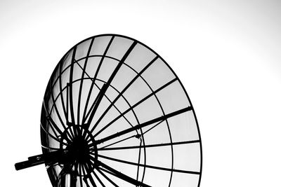 Low angle view of  radio telescope against clear sky