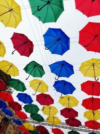 Full frame shot of colorful umbrella