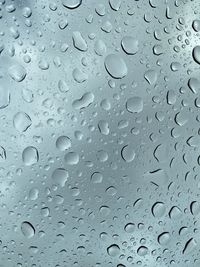 Full frame shot of wet glass window