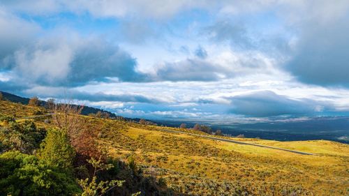 Scenic view of landscape against sky