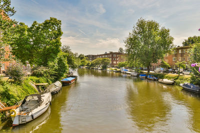 Boats in river