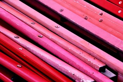 Full frame shot of pink pipes