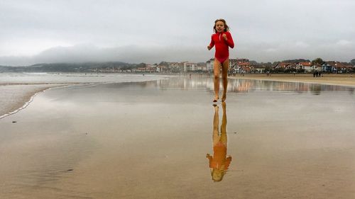 Woman on beach