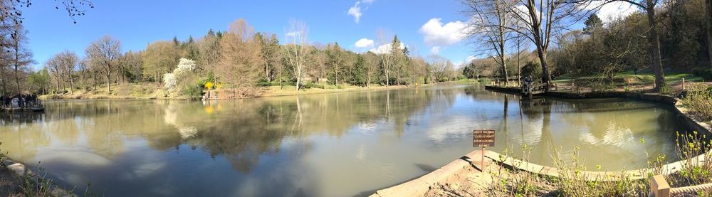 Panoramic view of lake against sky