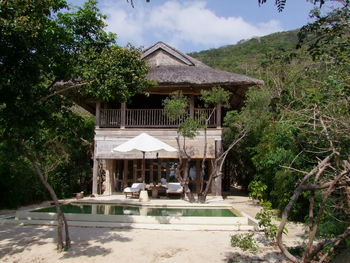 Six senses ninh van bay amidst trees on sunny day