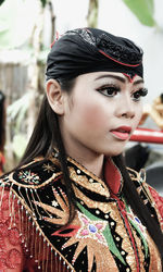 Portrait of beautiful young woman