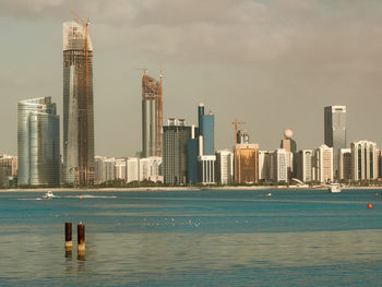 View of skyscrapers in city