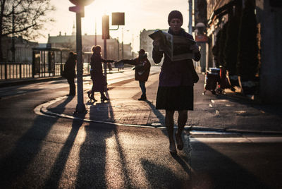 People walking on street