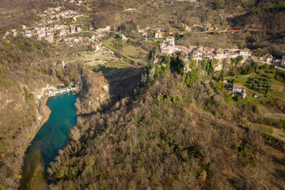 High angle view of townscape