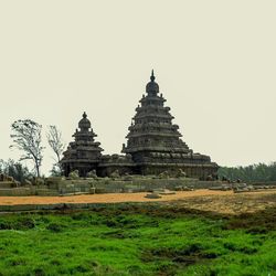 View of temple against clear sky