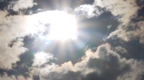 Low angle view of cloudy sky