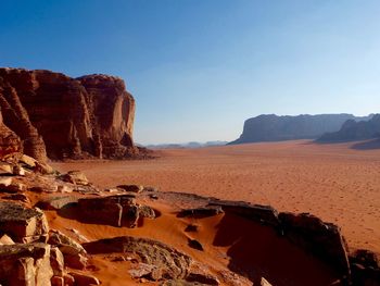 Scenic view of desert against sky