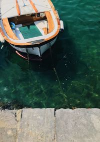 High angle view of swimming pool in lake