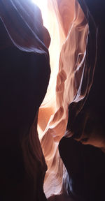 Low angle view of rock formation