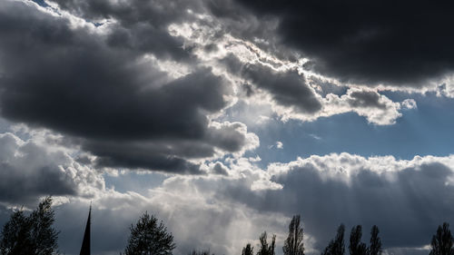 Low angle view of cloudy sky